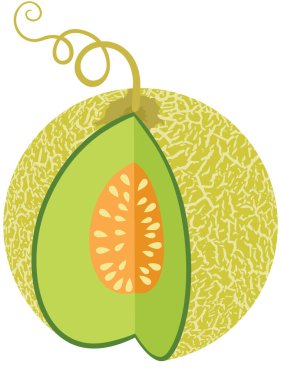 Karpuz kesiği beyazda yalıtılmış