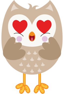 Sevgi baykuşu, kalp gözleriyle