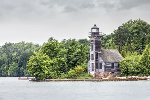 Rainy Day at East Channel Light — Stock Photo, Image