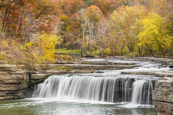 Herfst Indiana waterval — Stockfoto