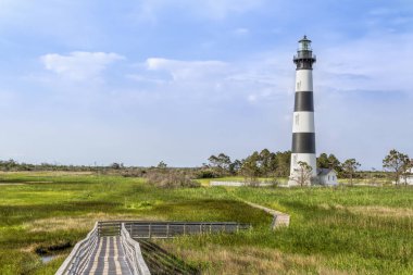 Boardwalk to Bodie Island Lighthouse clipart