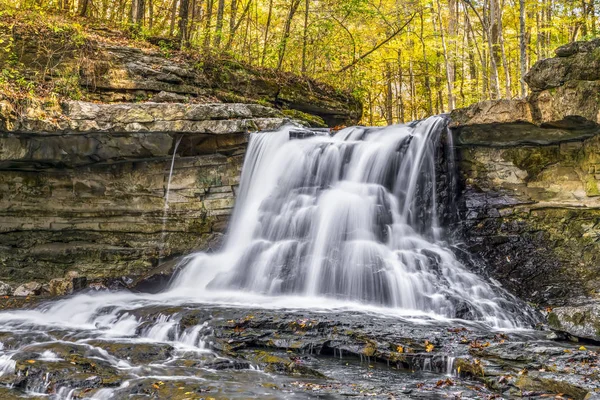 McCormicks Creek Waterfall Autumn — Stock Photo, Image