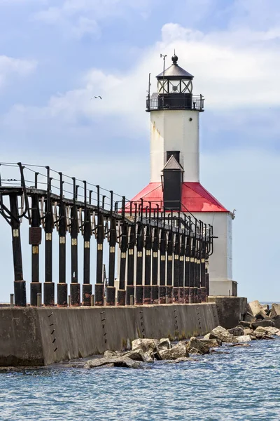 The Lighthouse at Michigan City, Indiana — Stock Photo, Image