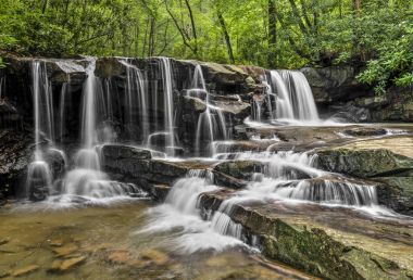 Upper Jonathan Run Falls - Ohiopyle State Park, Pennsylvania clipart