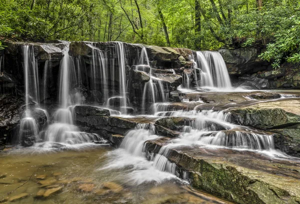 Upper Jonathan Run Falls - Ohiopyle State Park, Pennsylvania — Stock Photo, Image