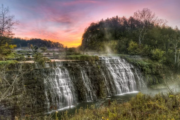 Thunder Bay Falls Sunrise - Galena, Illinois — Stock Photo, Image