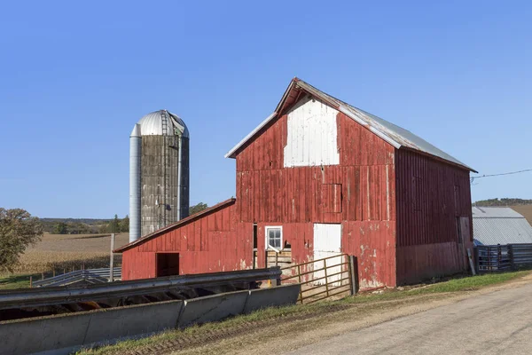 Fienile Rosso - Illinois — Foto Stock