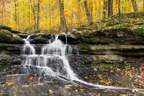 Autumn Waterfall at Tailwater — Stock Photo, Image