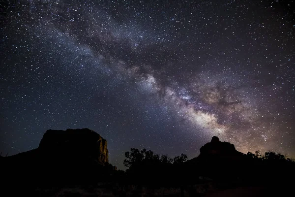 Milky Way Over Bell Rock and Courthouse Butte