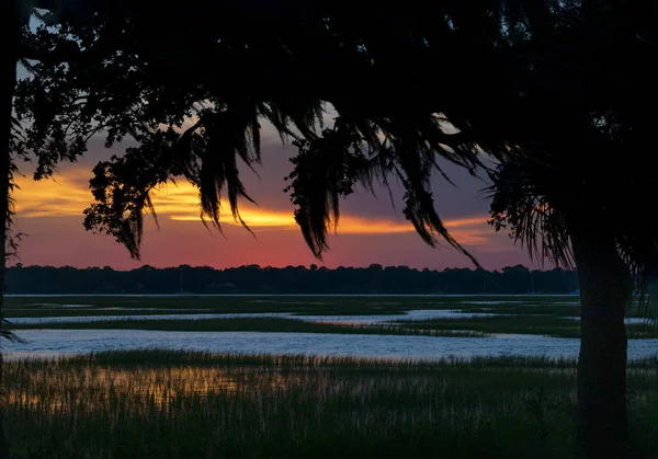 Sundown from Lady���s Island — Stock Photo, Image