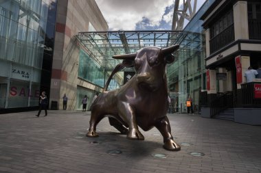 Guardian bronze sculpture of bull clipart