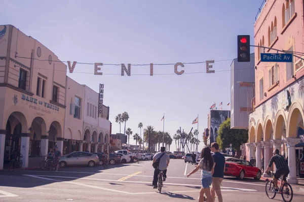 Знак Venice Beach Лос Анджелесе Калифорния Сша — стоковое фото