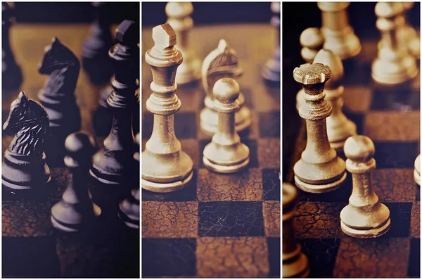 从白色背景中分离出来的国际象棋对战略行为的建议 — 图库照片