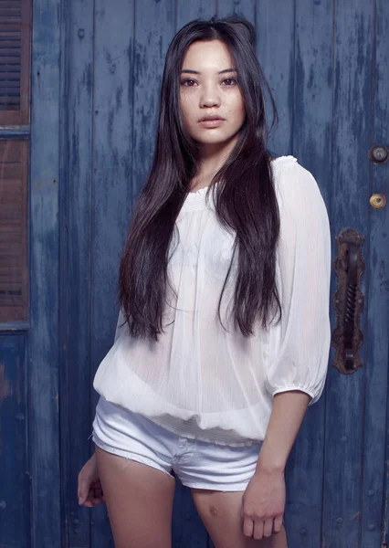 Beautiful Stylish Asian Model Fashion Shoot — Stock Photo, Image