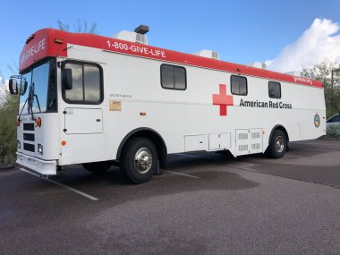 Scottsdale,Az,USA -12.9.19:The American National Red Cross,is currently reporting having shortages in type O blood available for patient emergencies and medical treatments due to flu outbreaks.