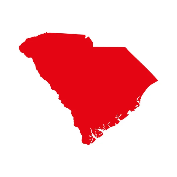 Kaart van de Amerikaanse staat south carolina — Stockvector