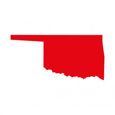 Mapa z USA, w stanie oklahoma