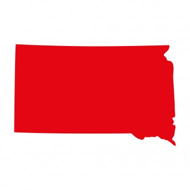 Harita Güney dakota U.S. devlet 