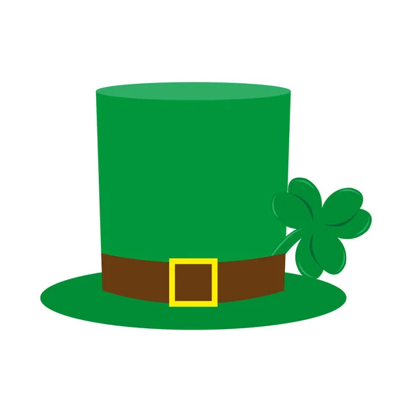 Silindir şapka cin yonca yaprağı St. Patrick için — Stok Vektör