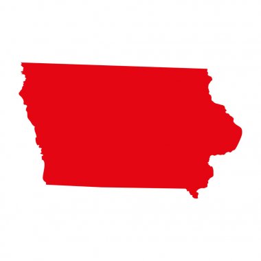 ABD'nin Iowa eyalet Haritası 