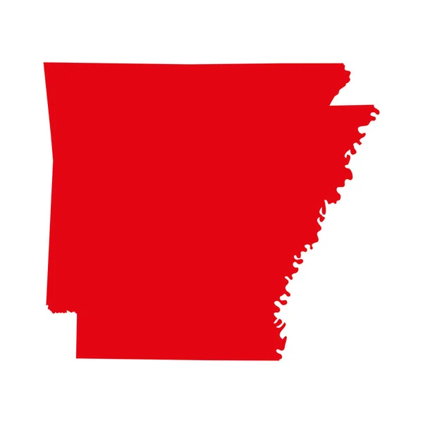 Carte de l'État américain de l'Arkansas — Image vectorielle