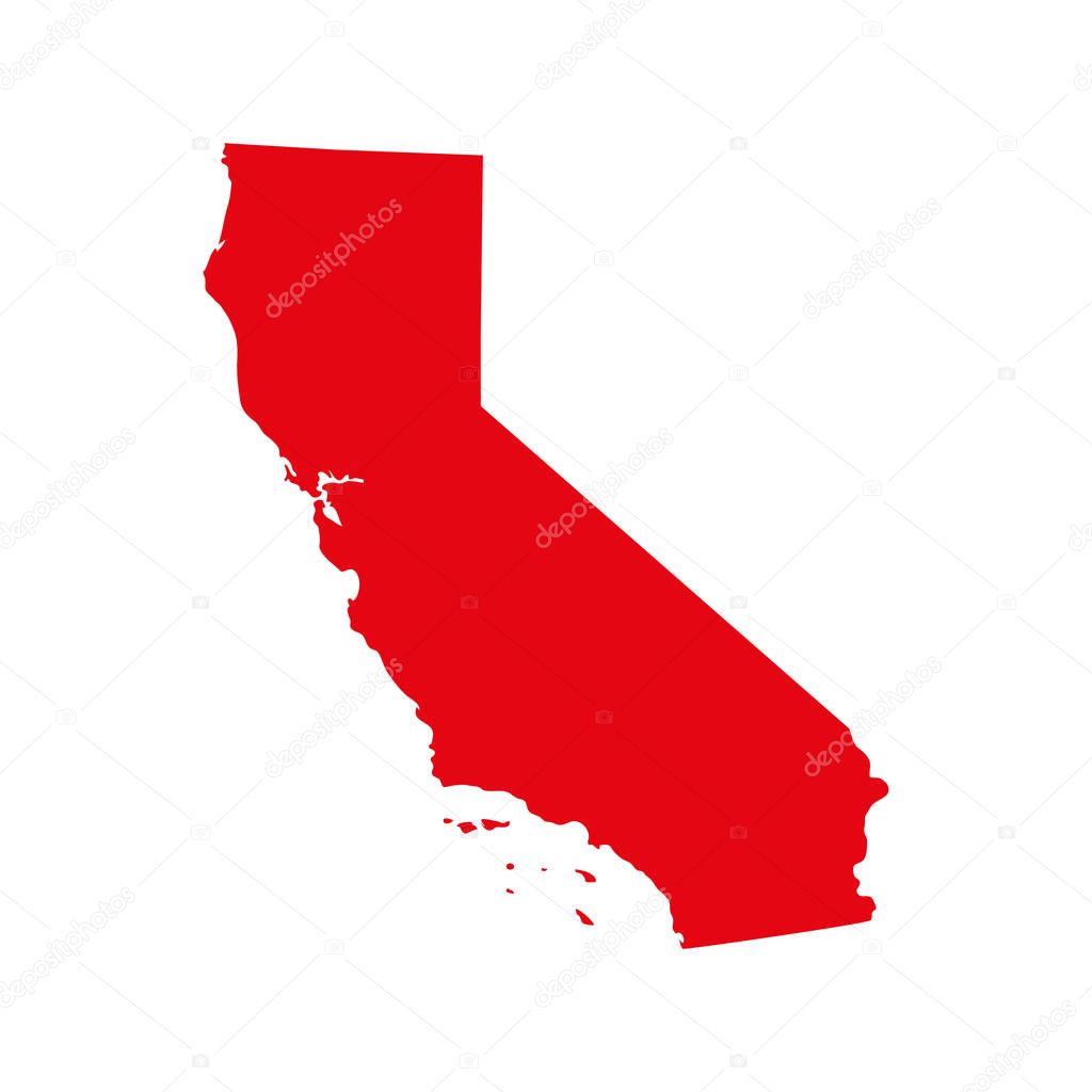 map of the U.S. state of California 