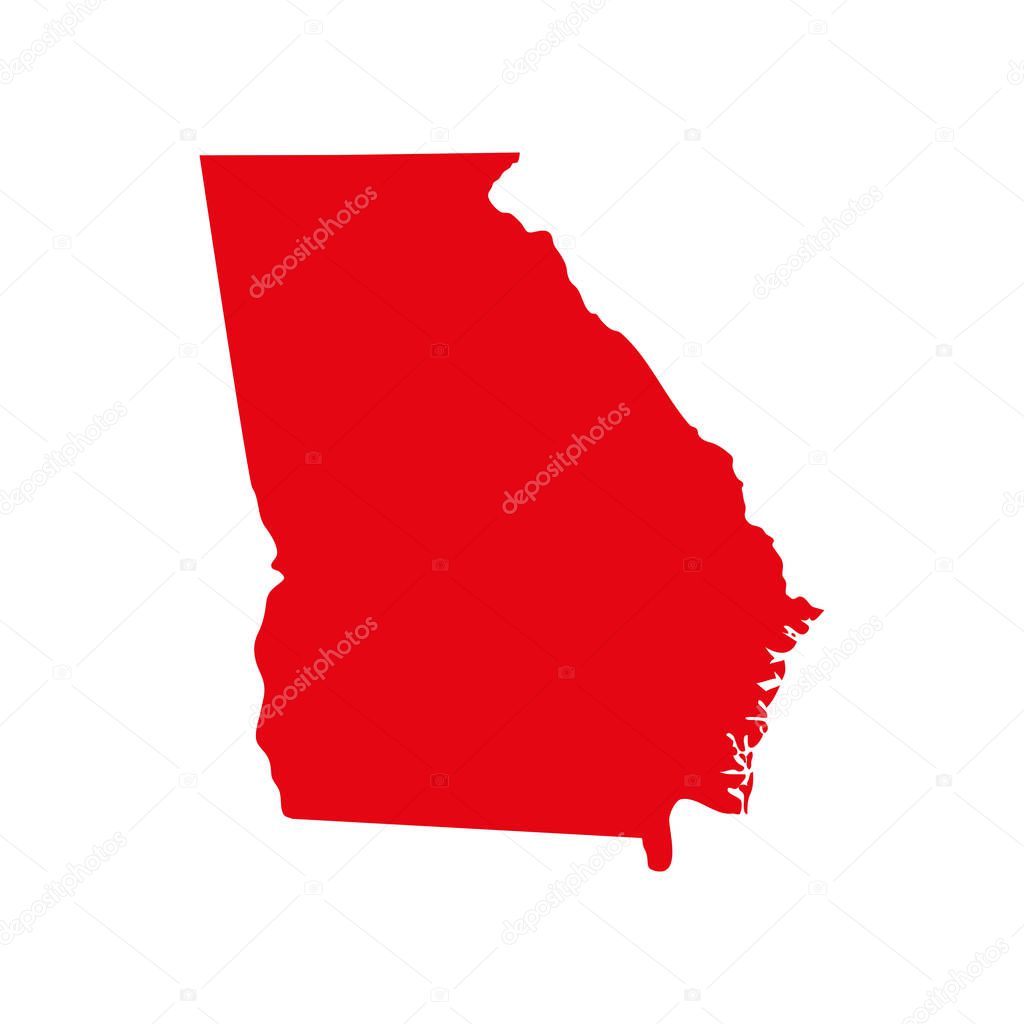 map of the U.S. state of Georgia 