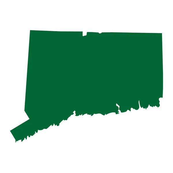 Carte de l'État américain du Connecticut — Image vectorielle