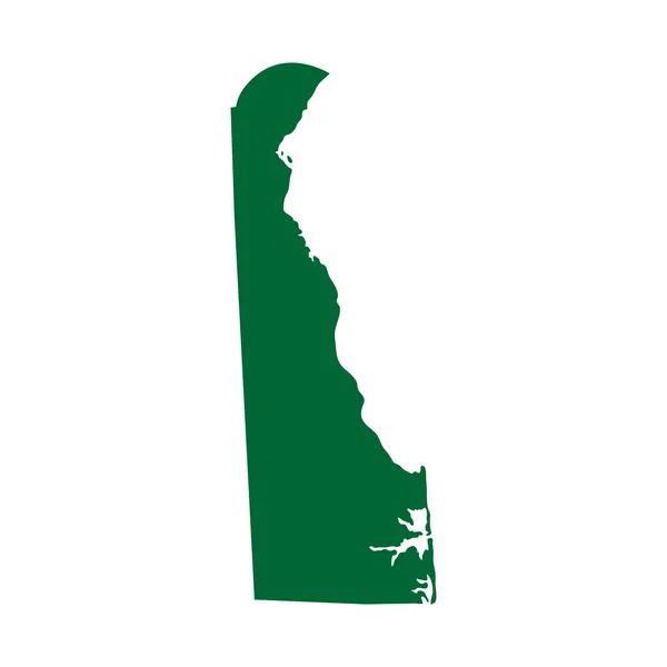 Carte de l'État américain du Delaware — Image vectorielle