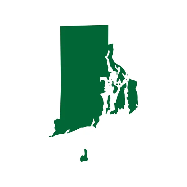 Mapa del estado de Rhode Island — Archivo Imágenes Vectoriales