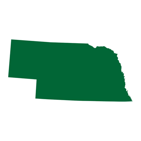 Mapa del estado de Nebraska — Archivo Imágenes Vectoriales