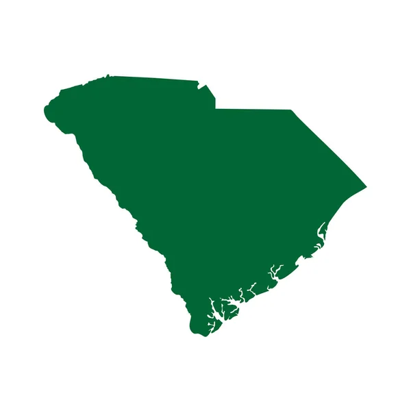 Mapa do estado americano da Carolina do Sul — Vetor de Stock