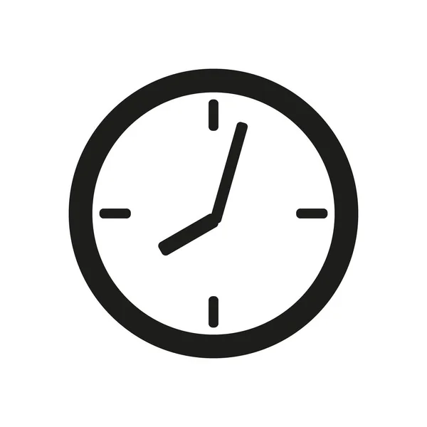 Horloge icône du visage sur fond blanc — Image vectorielle