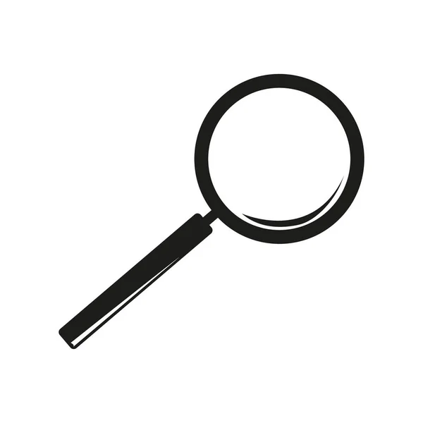 Büyüteç simgesi siyah düz tasarım