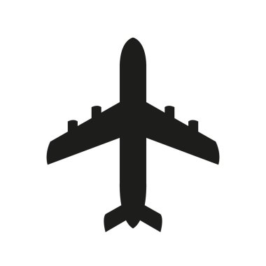 Uçak simgesi siyah simgesi