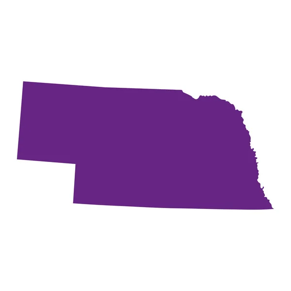 Mapa del estado de Nebraska — Vector de stock