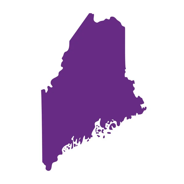 Mapa del vector del estado de Maine — Vector de stock