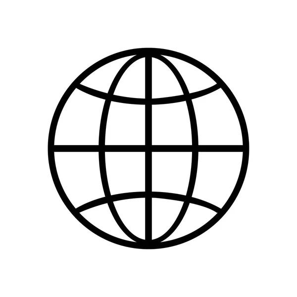 Web icono página símbolo globo, Web icono logotipo, aplicación, interfaz de usuario . — Archivo Imágenes Vectoriales