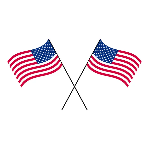 Drapeau national officiel américain — Image vectorielle