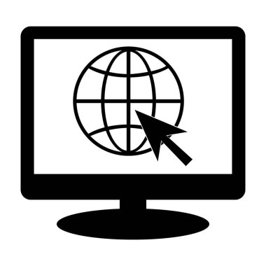 Web sitesi simge, izole. Düz tasarım