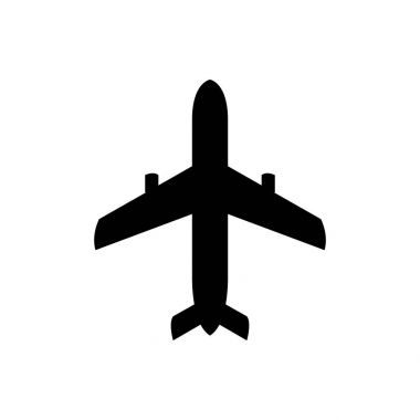 Uçak simgesi siyah simgesi
