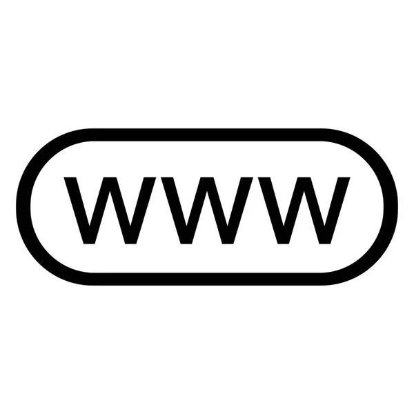 Ikony www - czarna ikona — Wektor stockowy
