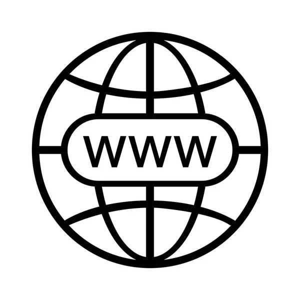 Www vector icono, símbolo del sitio web. Moderno, simple illu vector plano — Archivo Imágenes Vectoriales