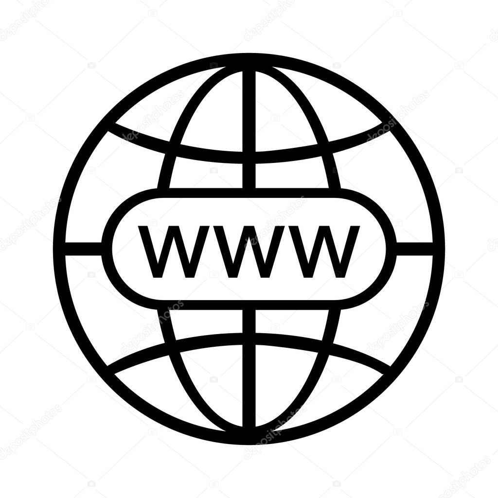 www vector icon, website symbol. Modern, simple flat vector illu