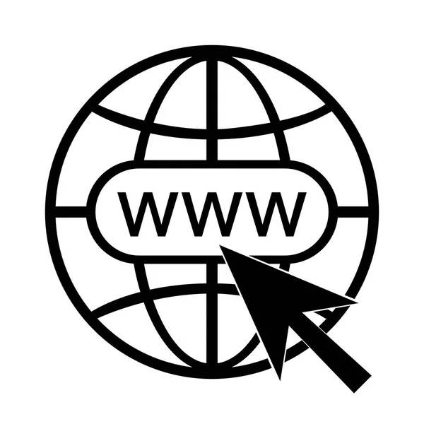 Www vector icono, símbolo del sitio web — Archivo Imágenes Vectoriales