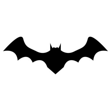 beyaz zemin üzerine yarasa silüeti