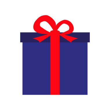 bir mavi kutu çizimde şenlikli Hediyelik