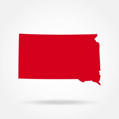 Harita Güney dakota U.S. devlet 