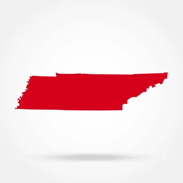 Mapa del estado de Tennessee — Archivo Imágenes Vectoriales