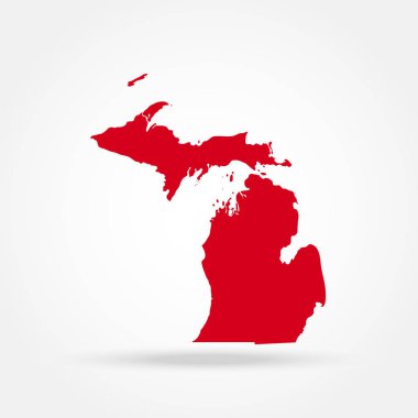 ABD'nin michigan eyaleti Haritası